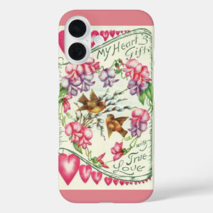 Victorian Love Birds Vintage Valentine's Day iPhone 16 Case