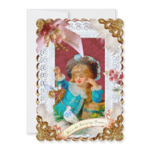 Victorian 'Lovey Dovey' Dresden-style Card