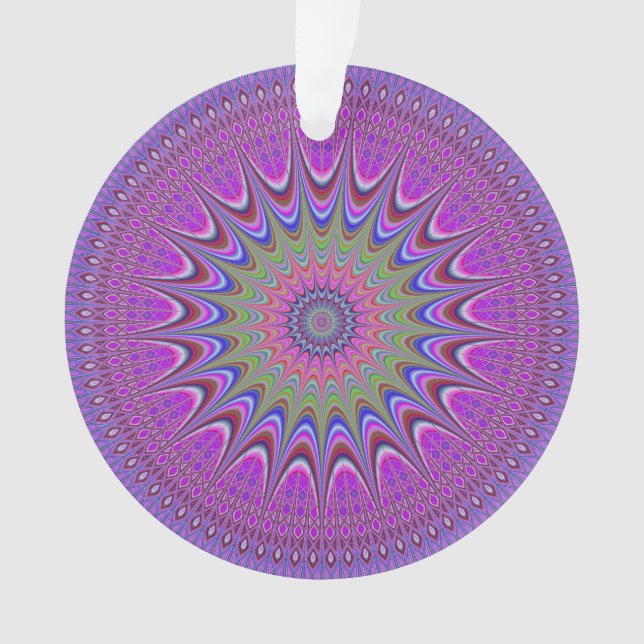 Victorian Magenta Mandala Ornament (Front)