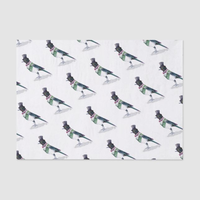 Victorian Magpie Bird Tissue Paper (Front)
