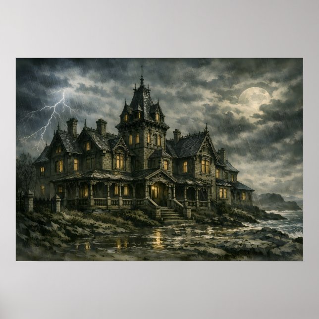Victorian Mansion by BurnsInHell Poster (Front)