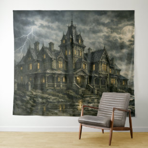 Victorian Mansion by BurnsInHell Tapestry