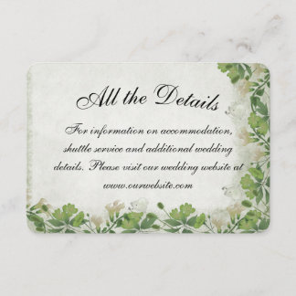 Victorian meadow - wedding enclosure card