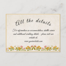 Victorian Meadow yellow enclosure card