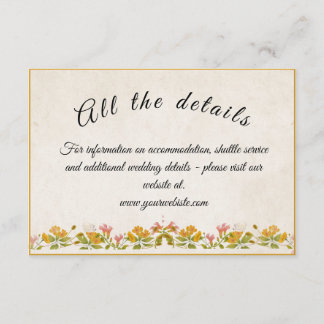 Victorian Meadow yellow enclosure card
