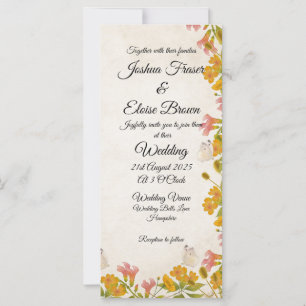 Victorian Meadow yellow Wedding Invitation