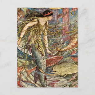Victorian Mermaid Art by H J Ford Postcard