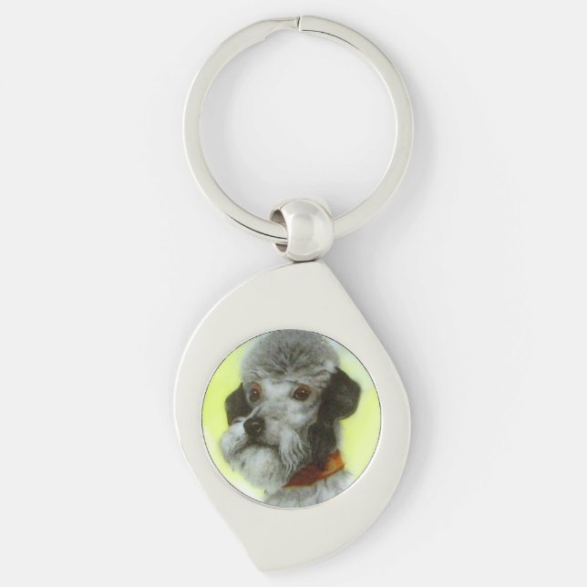 VICTORIAN MINIATURE DOG PORTRAITS Airedale Terrier Key Ring (Front)