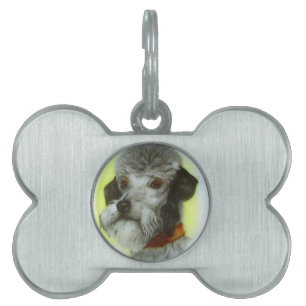 VICTORIAN MINIATURE DOG PORTRAITS Airedale Terrier Pet ID Tag