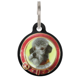 VICTORIAN MINIATURE DOG PORTRAITS Airedale Terrier Pet Tag