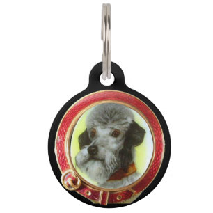 VICTORIAN MINIATURE DOG PORTRAITS Airedale Terrier Pet Tag
