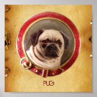 VICTORIAN MINIATURE DOG PORTRAITS Pug