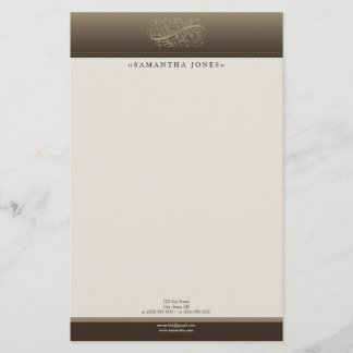 Victorian Mocha Customised Stationery