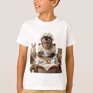 Victorian Monkey Tea Party T-Shirt