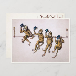 Victorian Monkeys Postcard