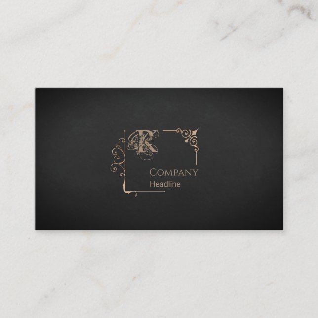 Victorian Monogram Business Card (Front)
