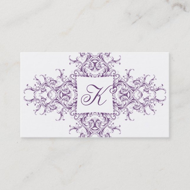Victorian Monogram Business Card (Front)