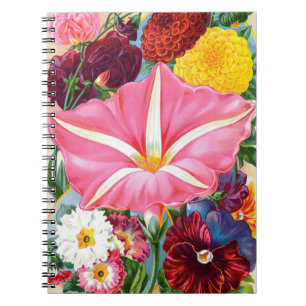 Victorian Moonflower Spiral Notebook
