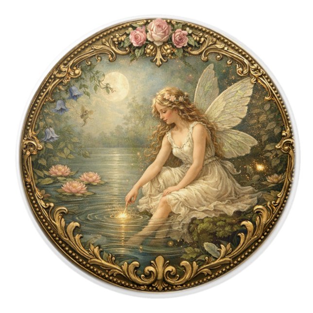 Victorian Moonlight Fairy Knob (Front)