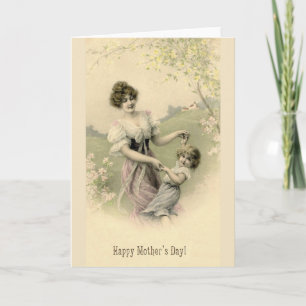 Victorian Mother and Child Mother's Day Card