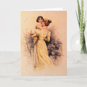 Victorian Mother And Child Mother's Day Card
