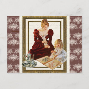 Victorian Mother and Child Postcard
