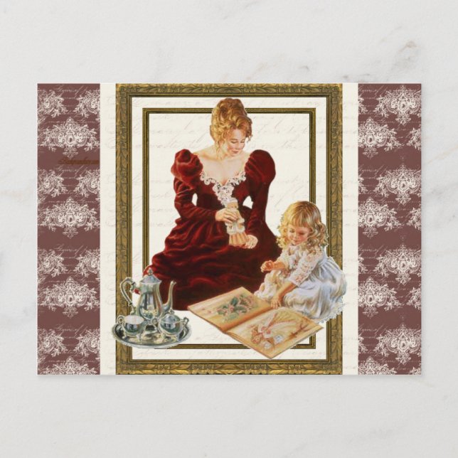 Victorian Mother and Child Postcard (Front)