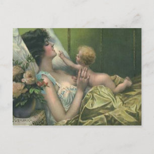 Victorian Mother & New Baby Mother's Day Card