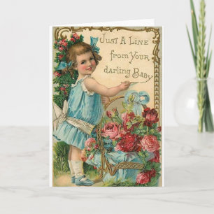 Victorian Mother's Day Greeting Card From Baby