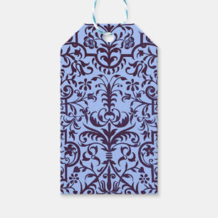 Victorian motif in blue gift tags