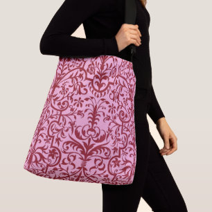 Victorian motif in pink crossbody bag