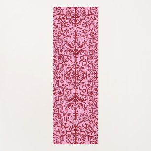 Victorian motif in pink yoga mat