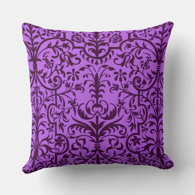 Victorian motif in purple cushion (Back)