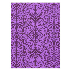 Victorian motif in purple tablecloth