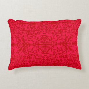 Victorian motif in red decorative cushion