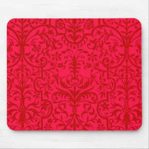 Victorian motif in red mouse mat