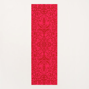 Victorian motif in red yoga mat