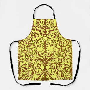 Victorian motif in yellow apron