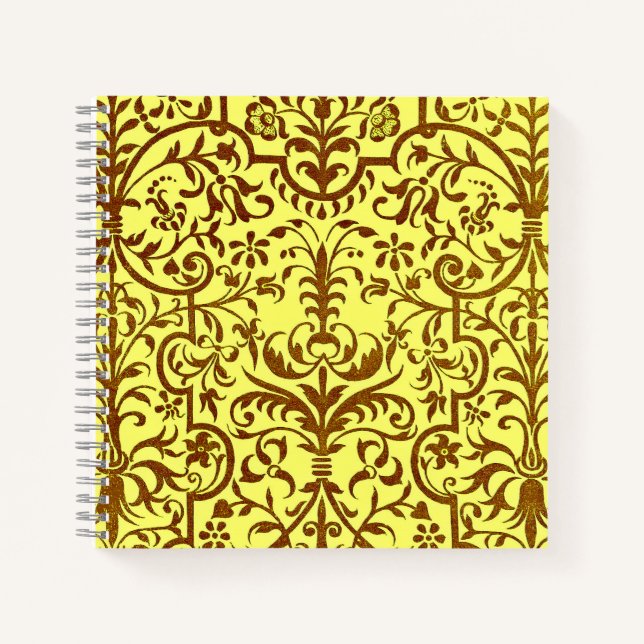 Victorian motif in yellow notebook (Front)