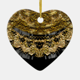 Victorian Mourning Ceramic Tree Decoration