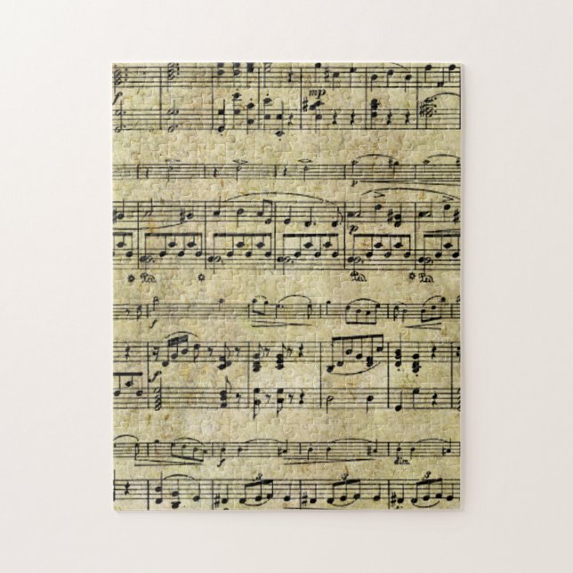 Victorian Music Sheet Wallpaper Jigsaw Puzzle (Vertical)