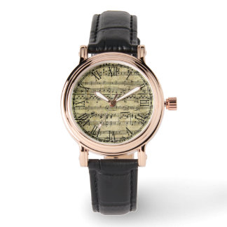 Victorian Music Sheet Wallpaper Watch
