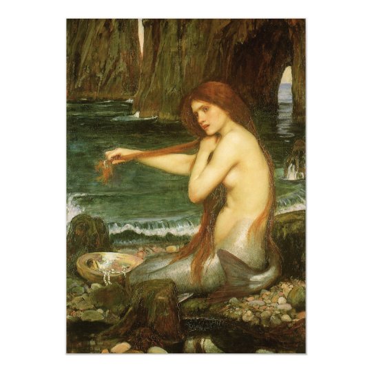 Victorian Mythology Art, Mermaid by JW Waterhouse Card