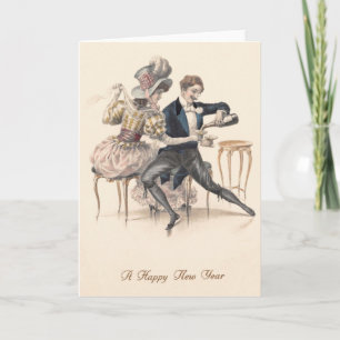Victorian New Year Greeting Card
