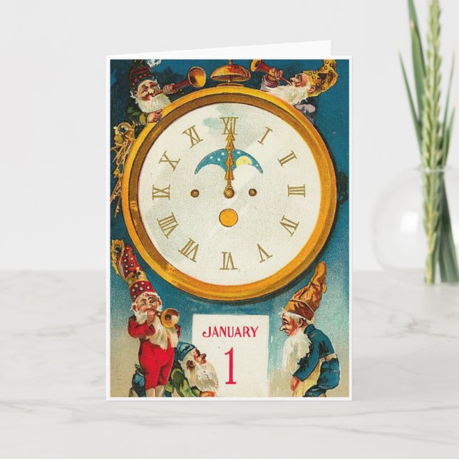 Victorian New Year Holiday Card (Front)