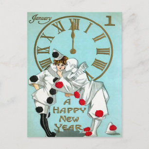 Victorian New Years Clock (1 of 4) Postcard