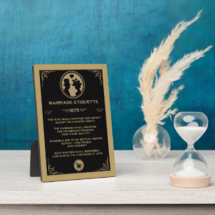  Victorian NewlyWeds Funny Marriage Rules  Plaque