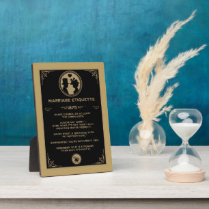  Victorian NewlyWeds Funny Marriage Rules  Plaque