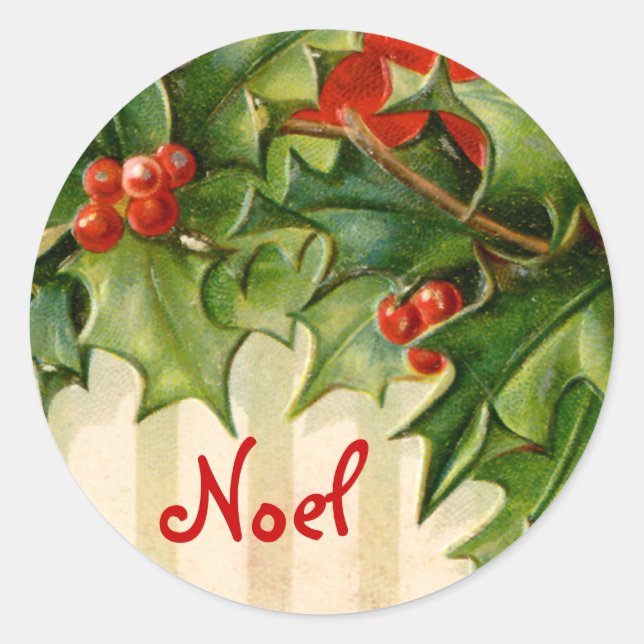 Victorian Noel Christmas sticker (Front)