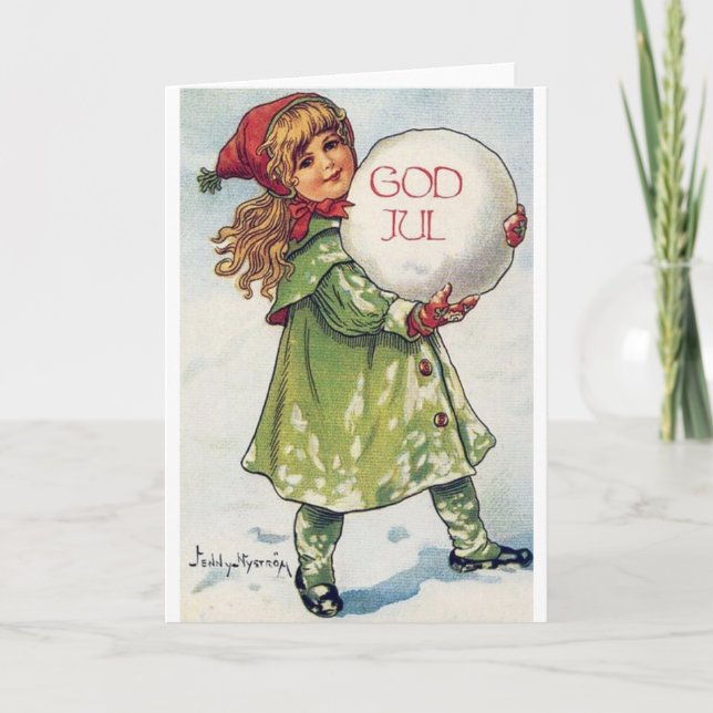 Victorian Norwegian / Danish Christmas Card (Front)